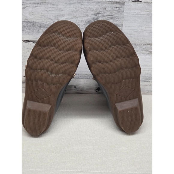 SPERRY Top-sider Saltwater Brown Leather Waterproof Rubber Duck Boots Womens 7.5 - Picture 6 of 8